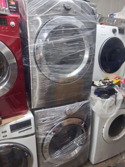 LG steam stainless steel  washer 4.5 cu ft gas dryer 7.5 cu ft