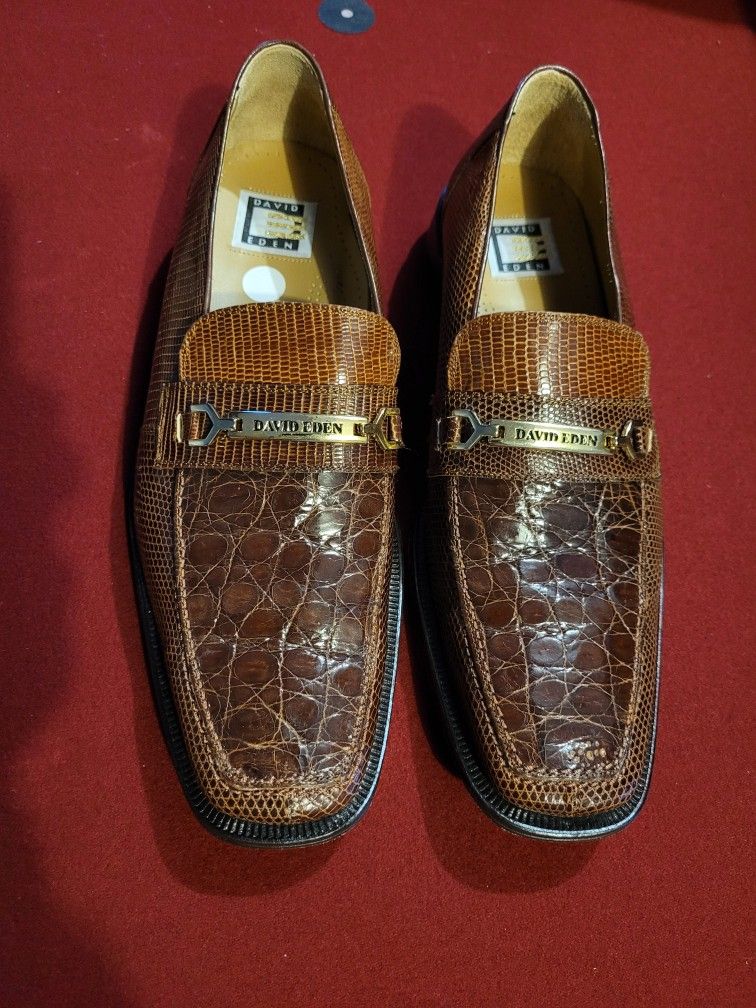 David Eden Crocodile/lizard Shoes size 10M 