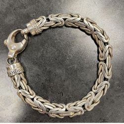 59 Grams Heavy Sterling 925 Byzantine Bracelet