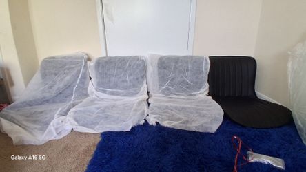 4 Band New Matte Black Dinning Chairs