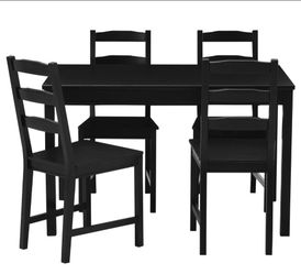 JOKKMOKK
table and 4 chairs, black-brown