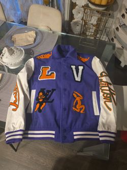Louis Vuitton LV Varsity Jacket Purple White