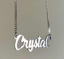 Mluhkee nameplate necklace “Crystal”