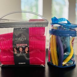 Conair Mega Holding Rollers and 1 pack of Flexible Foam Hair Rollers-Excellent Condition