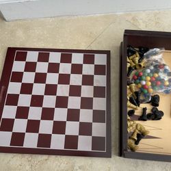 Cardinal Game Gallery Chess Checkers & Chinese Checkers Set W/ Wooden Box