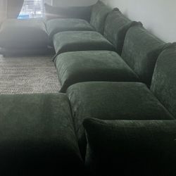 U-Shape Modular Sofa Chenille Sectional Couch
