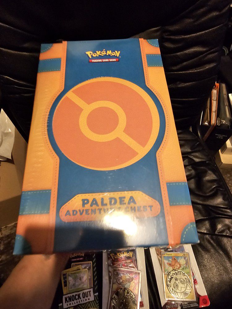 New Sealed! Pokemon Trading Cards! Paldea Adventure Chest!