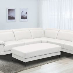 LEATHER GEL SOFA WITH OTTOMAN!!! ONLY $10 DOWN AND 90 DAYS TO PAY!!! SAME DAY DELIVERY!!!