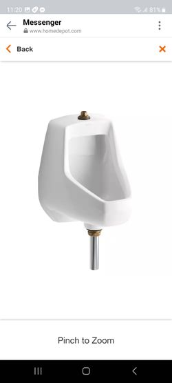 Darfield 0.5 or 1.0 GPF Urinal in White