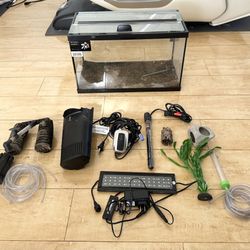 10 Gal Aquarium Fish Tank with Accessories 