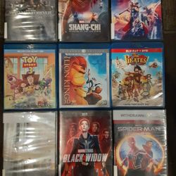 Disney & Marvel Blu Rays And DVDs