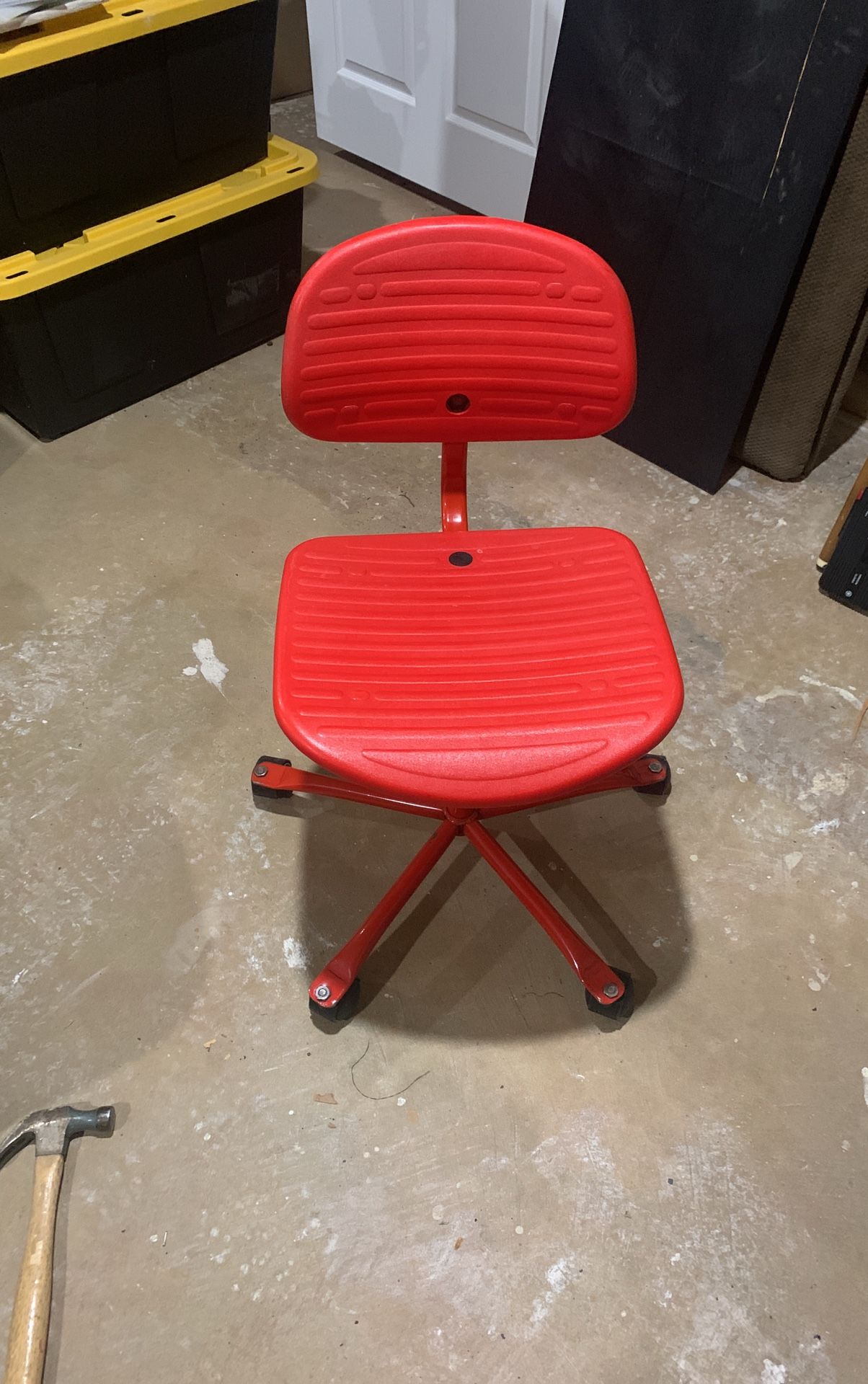Vintage IKEA Frippe Adjustable Desk Chair Red