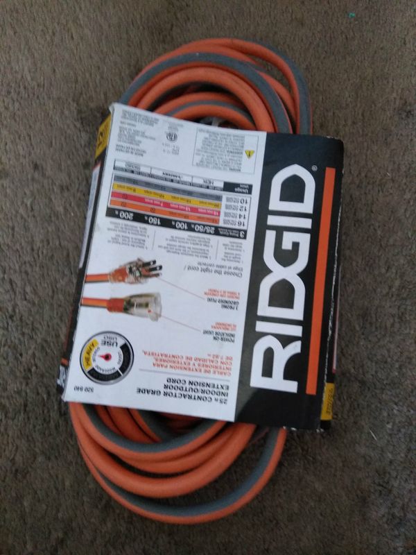 RIDGID EXTENSION CORD 25 FT . Nuevo for Sale in Los Angeles, CA OfferUp