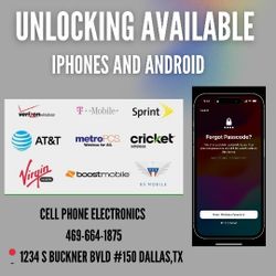 Unlocking Available For Iphone And Android Starting At $50 