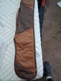 Multi-toned patchwork faux leather rifle / shotgun case.