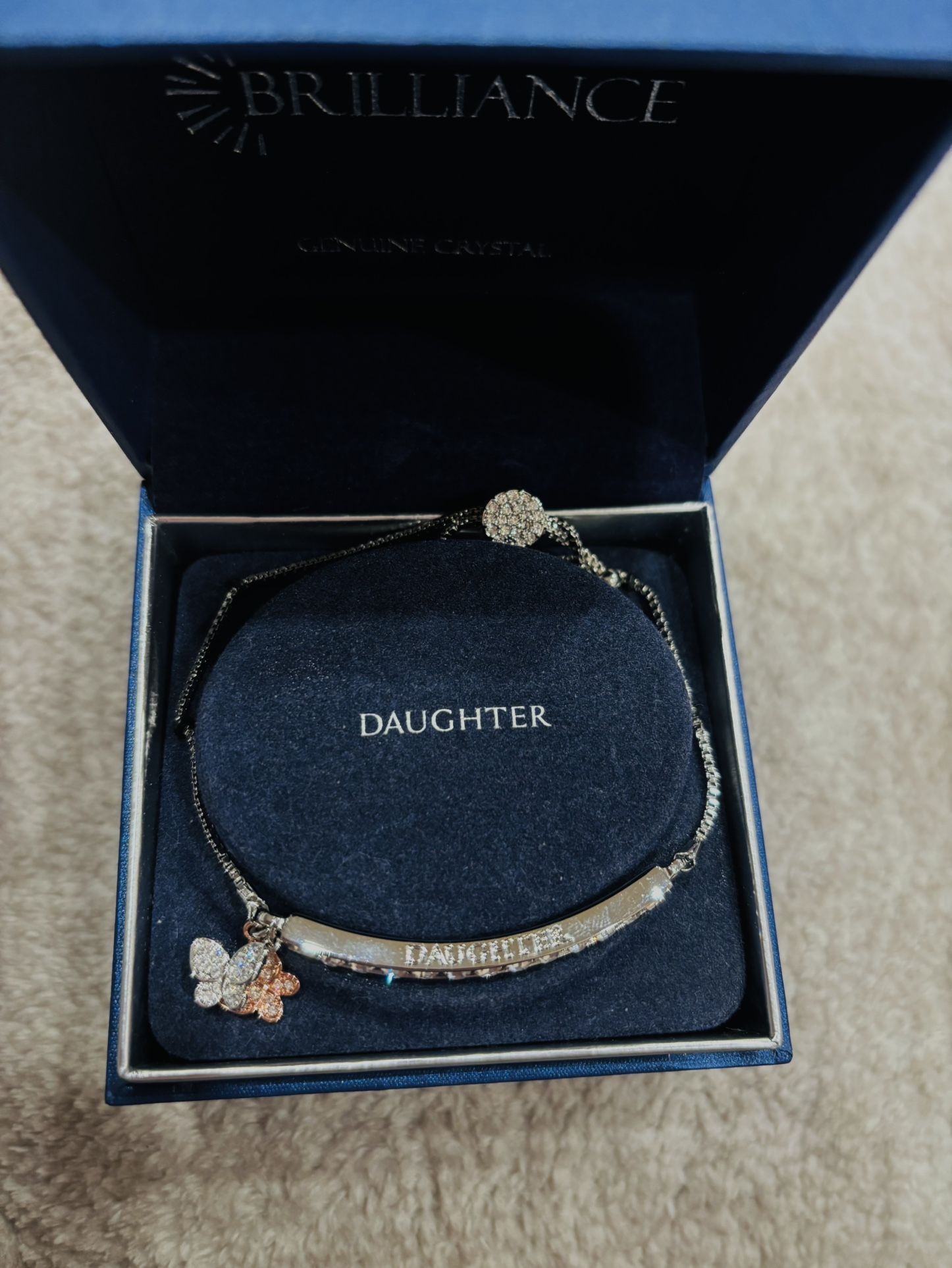 Silver-Plated Bracelet With Genuine Crystals