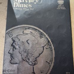 Mercury dimes collection 1916 to 1945 official Whitman coin folder
