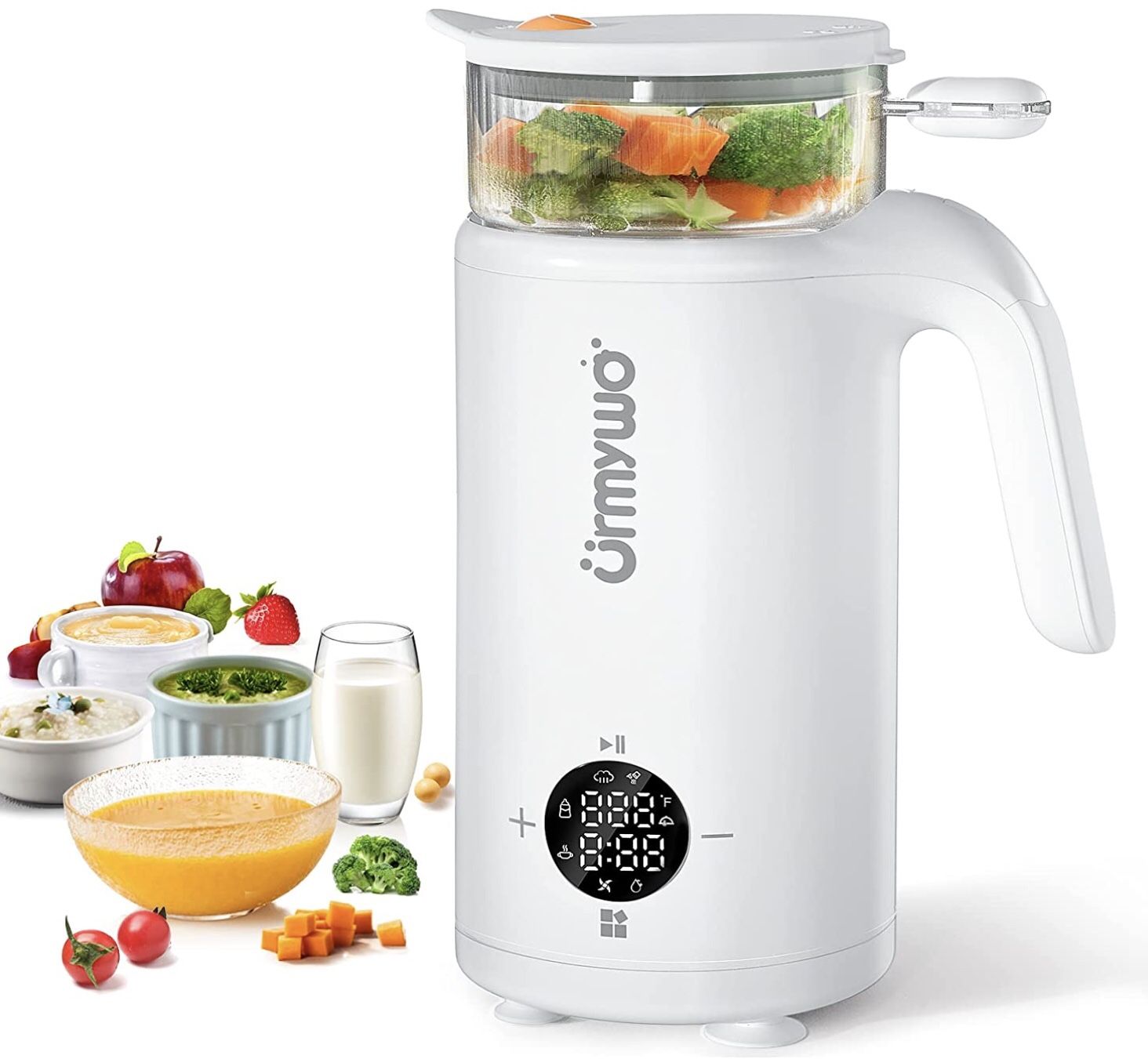 Baby Food Maker, 6 in 1 Baby Food Processor Steamer Blender, Touch Control Portable Puree Blender Baby Cook Puree Maker
