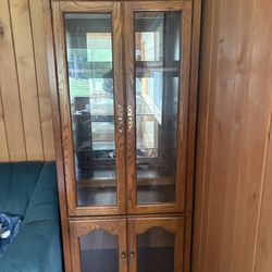 Glass front curio cabinet