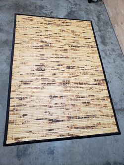 Bamboo Area Rug 4x6 Mat with non-slip backing