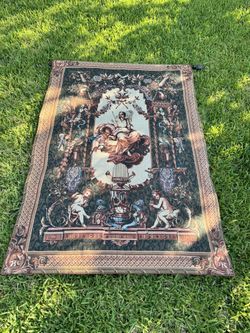 vintage Italian hanging Tapestry Venus black 47" x 67"