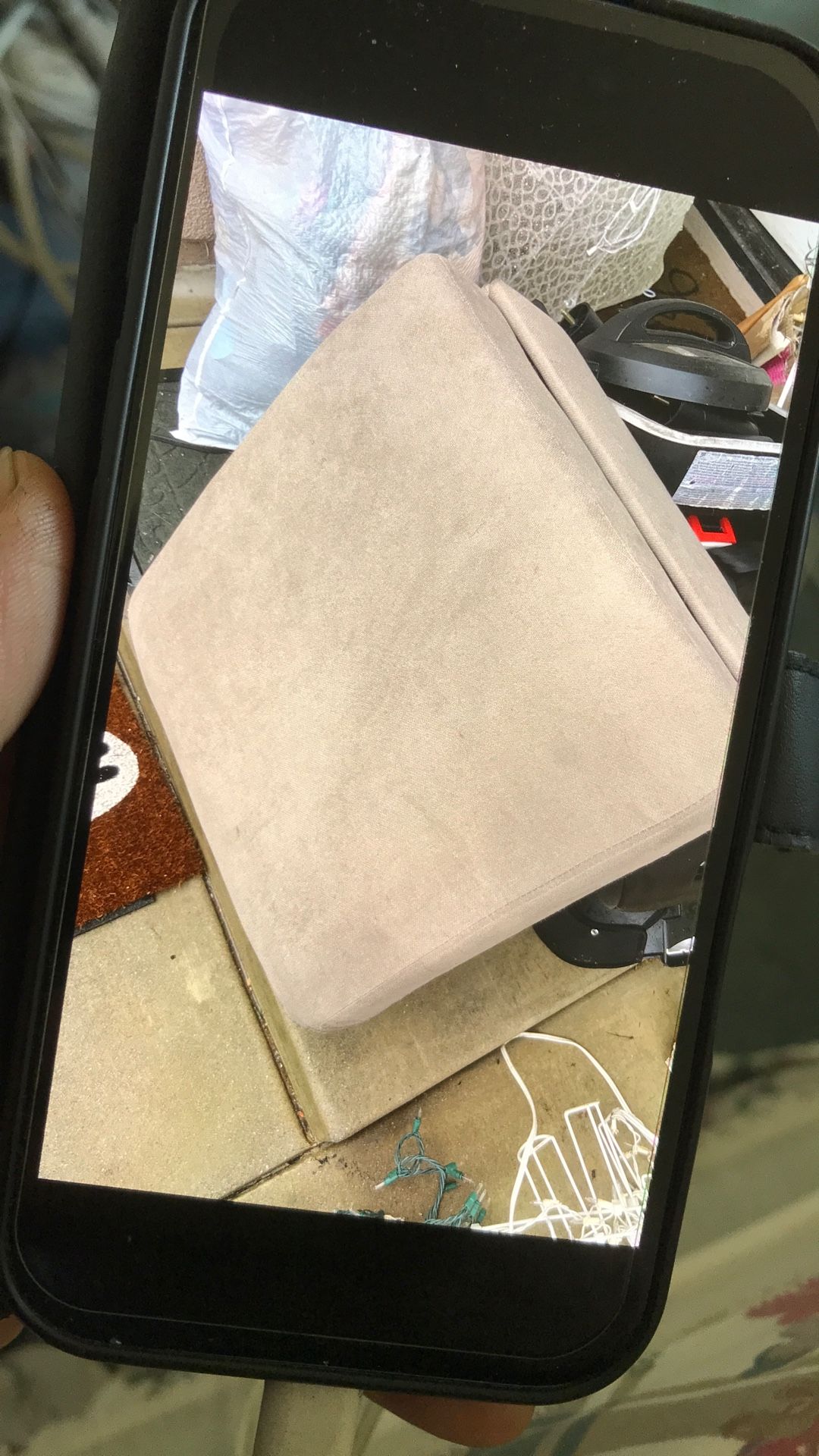 Low Ottoman With Hidden Compartment