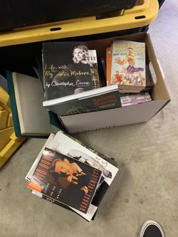 Box Of Books And DVDs 