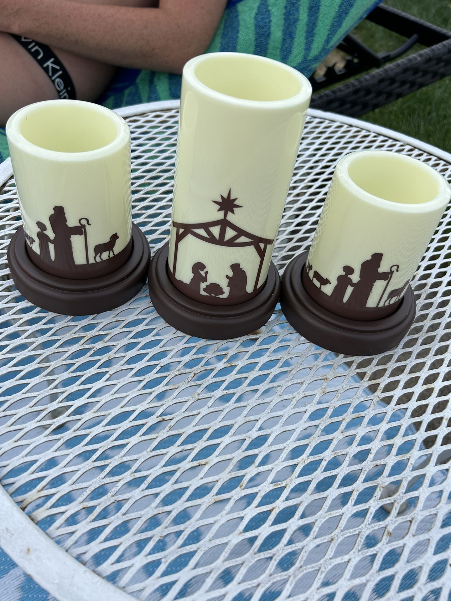 Flameless Candle Nativity Set 