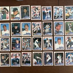 1989 Topps Baseball New York Yankees Complete Team Set Mattingly 
