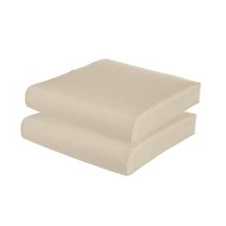 24 in. x 24 in. Square Outdoor Chair Seat Cushion w/Adjustable Straps and Zipper and Handle in Khaki (2-Pack)  Soft and supportive sponge - aoodor out