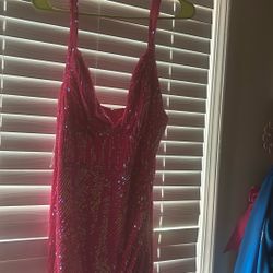 Pink sequin dress