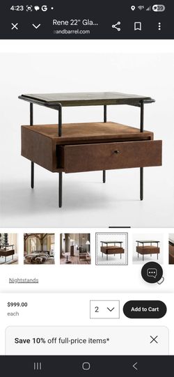 Cb2 night stands or end tables x2