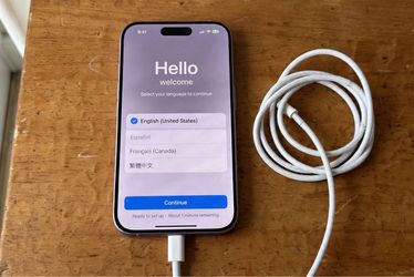 Apple iPhone with USB-C Cable