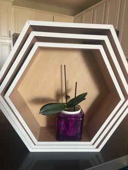 Brand new white floating shelves- set of 3