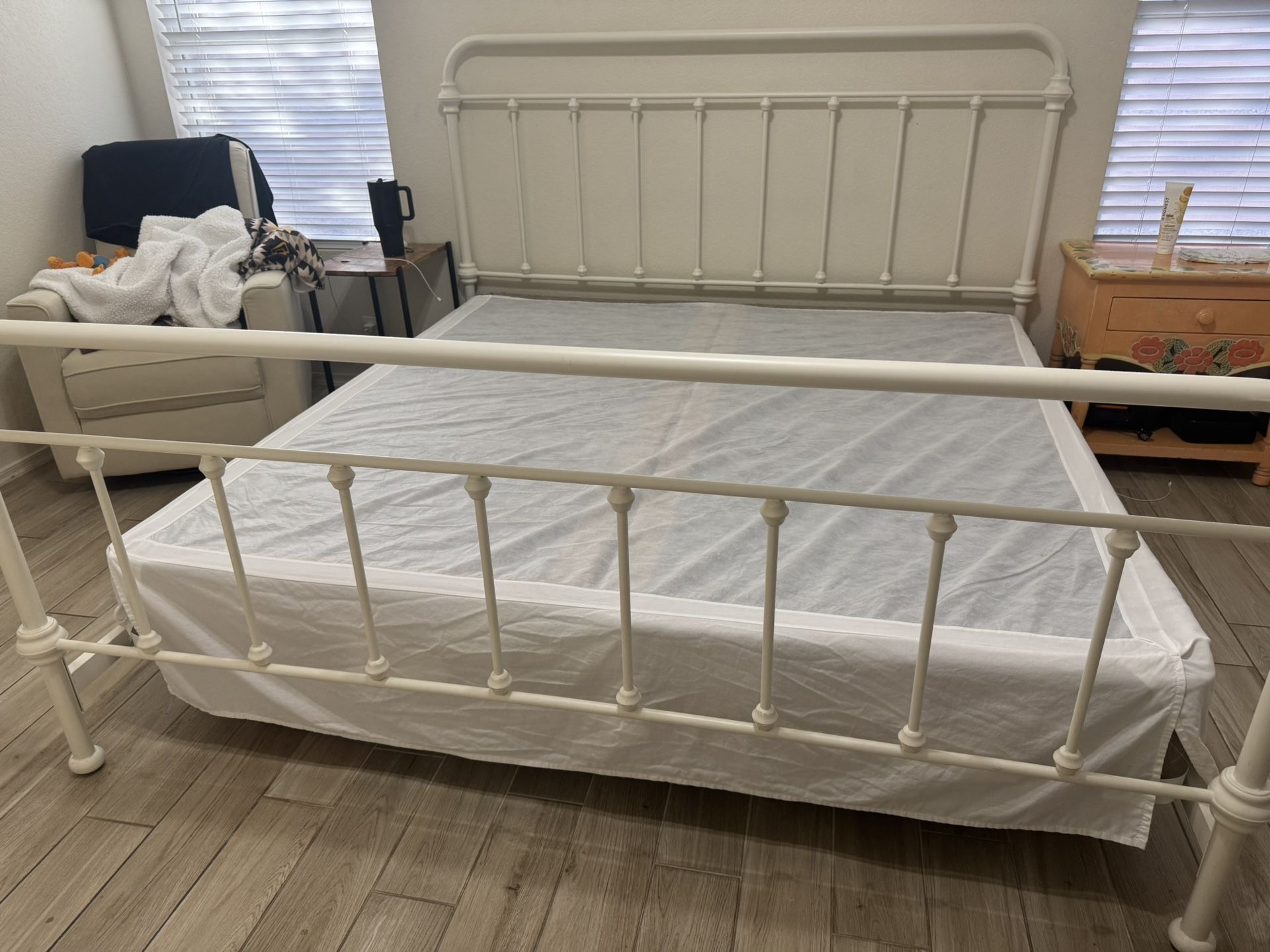 King Size Bed Frame With Box Springs