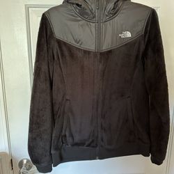 North Face Fleece Lined Jacket Black EUC Med