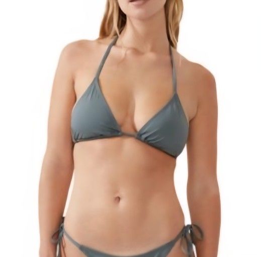 Cotton on Women's Solid Slider Triangle Bikini Top - Dusty Khaki, Large
