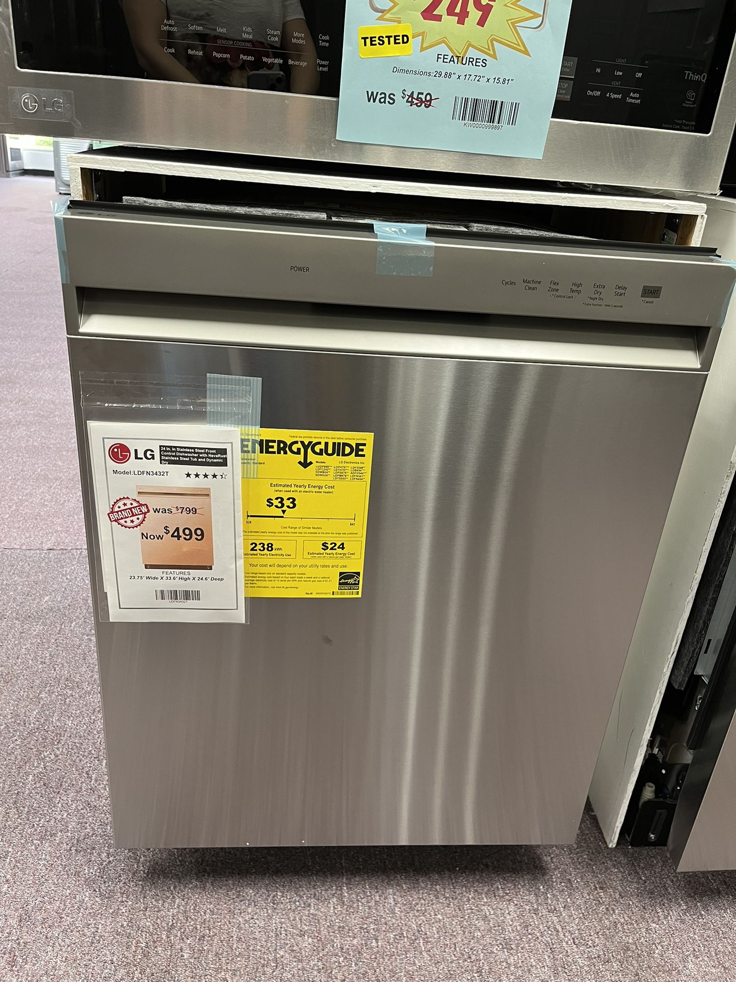 LG Brand New Dishwasher Stainless Steel 1 Year Warranty Delivery Service 