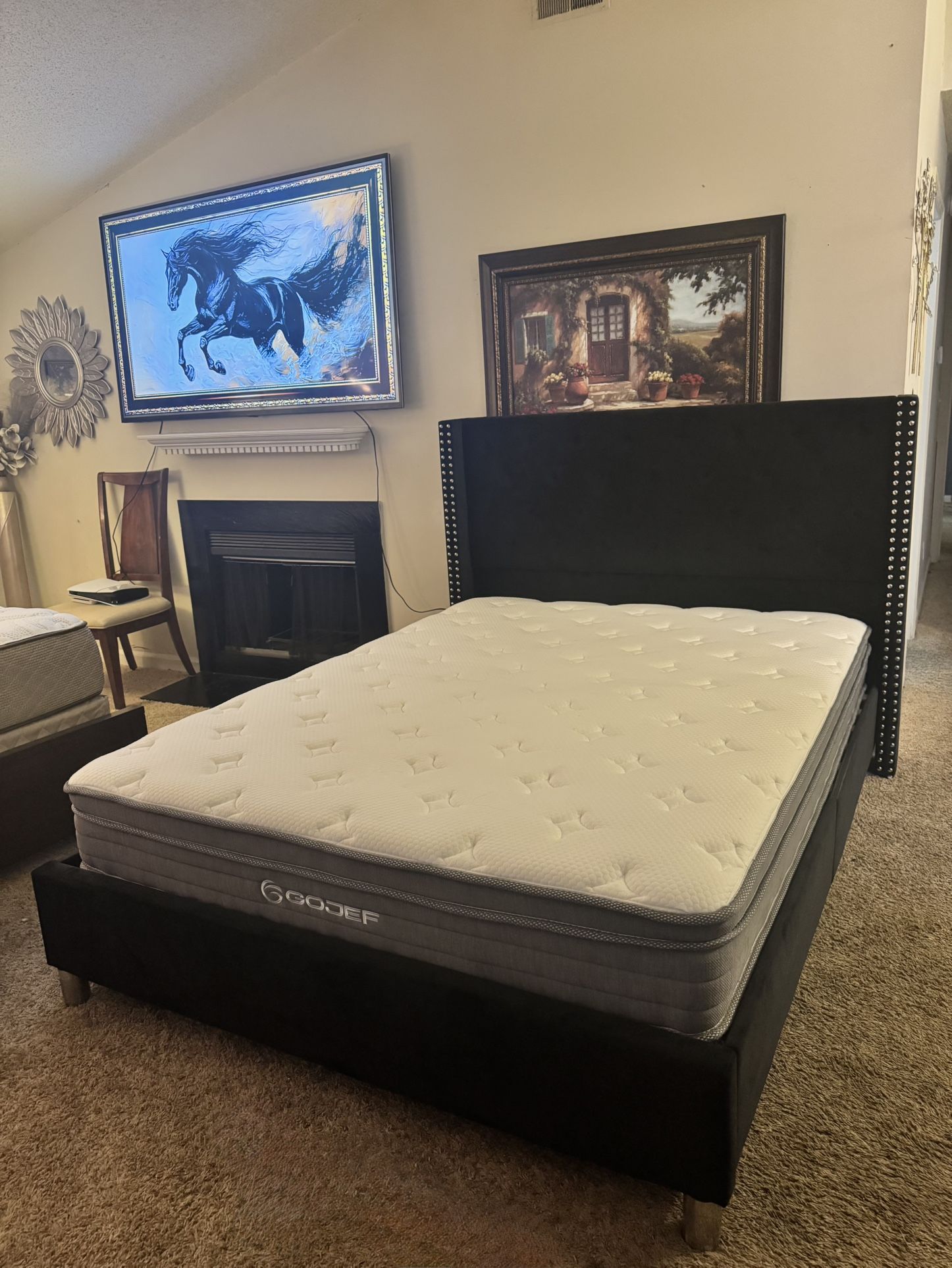 Black Queen Bed β¨