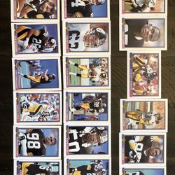 1 Set of 18 1991 Pittsburg Steelers Bowman Trading Cards