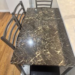 Glossy Dining Table With 4 Chairs