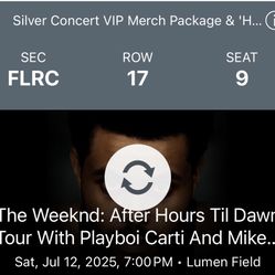 The Weeknd: After Hours Til Dawn Tour With Playboi Carti And Mike Dean Concert Tickets
