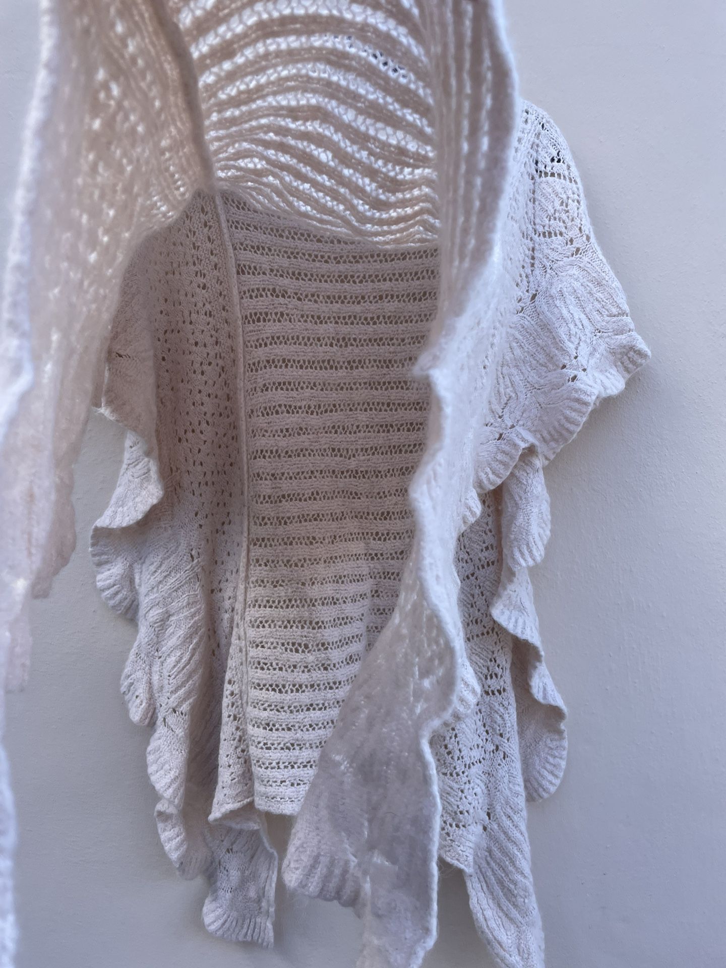 Free people XS Crochet Pancho Shawl