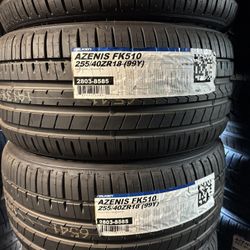 255/40/18 Falken Azenis FK510 EACH TIRE $210/ CADA LLANTA- INSTALLED AND BALANCED 