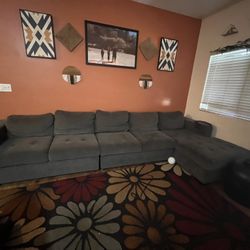 Sectional Couch With Storage And Extender FREE