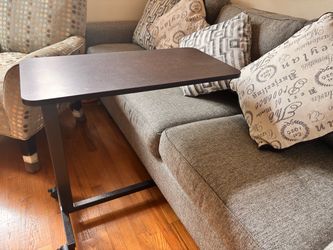 Dark Brown C-Shaped Side Table
