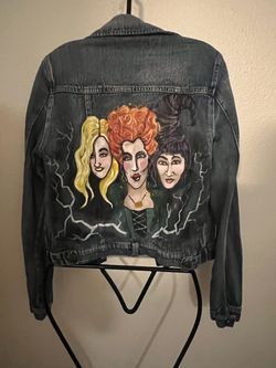 Hocus Pocus Handpainted Art Forever 21 Denim Jacket