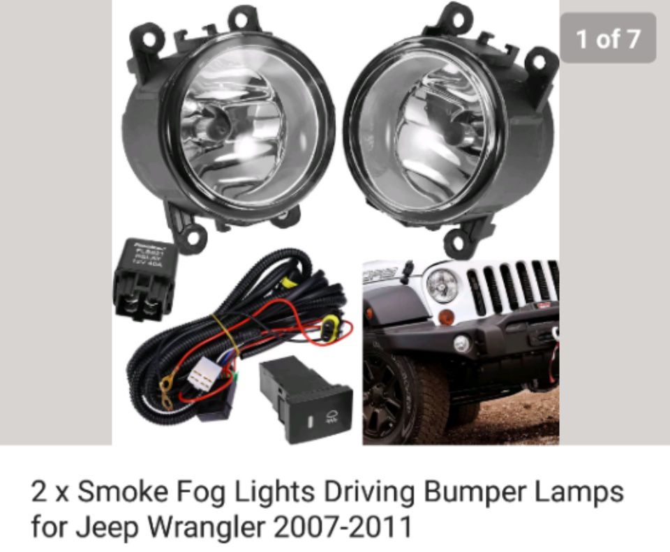 2x smoke fog lights driving bumper lamps . Asking $35.