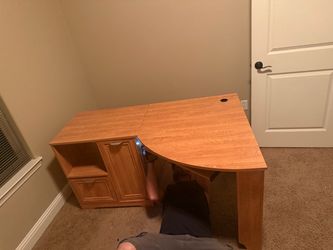L-Shaped Corner Desk with Storage
