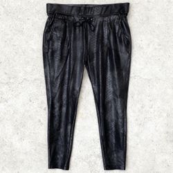 Raffaello Rossi Women’s Black Faux Leather Pants